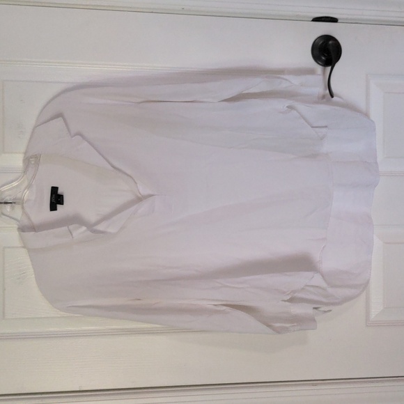 J. Crew Collared Tie Sleeve Popover Top - Picture 2 of 5
